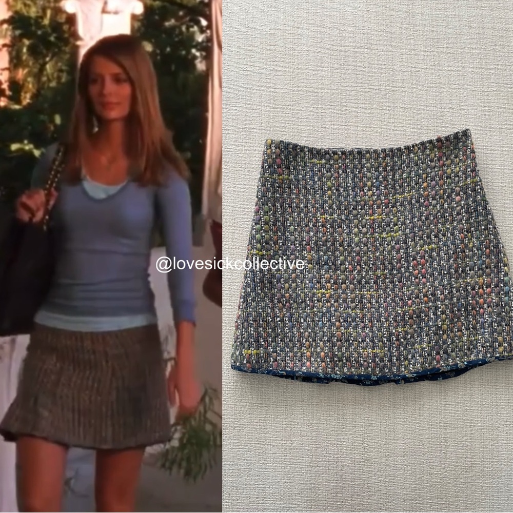 ASO Marissa Cooper in The OC Vintage Multicolor Tweed Mini Skirt Size 6